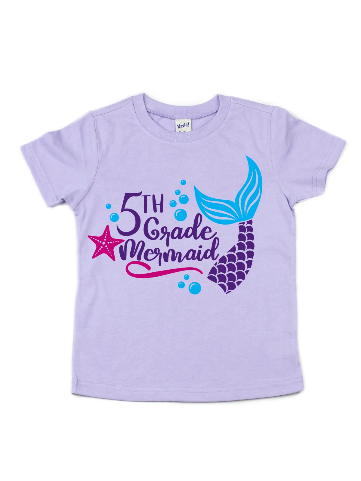 3rd Grade Mermaid Kids Shirt - Lavender - All Grades