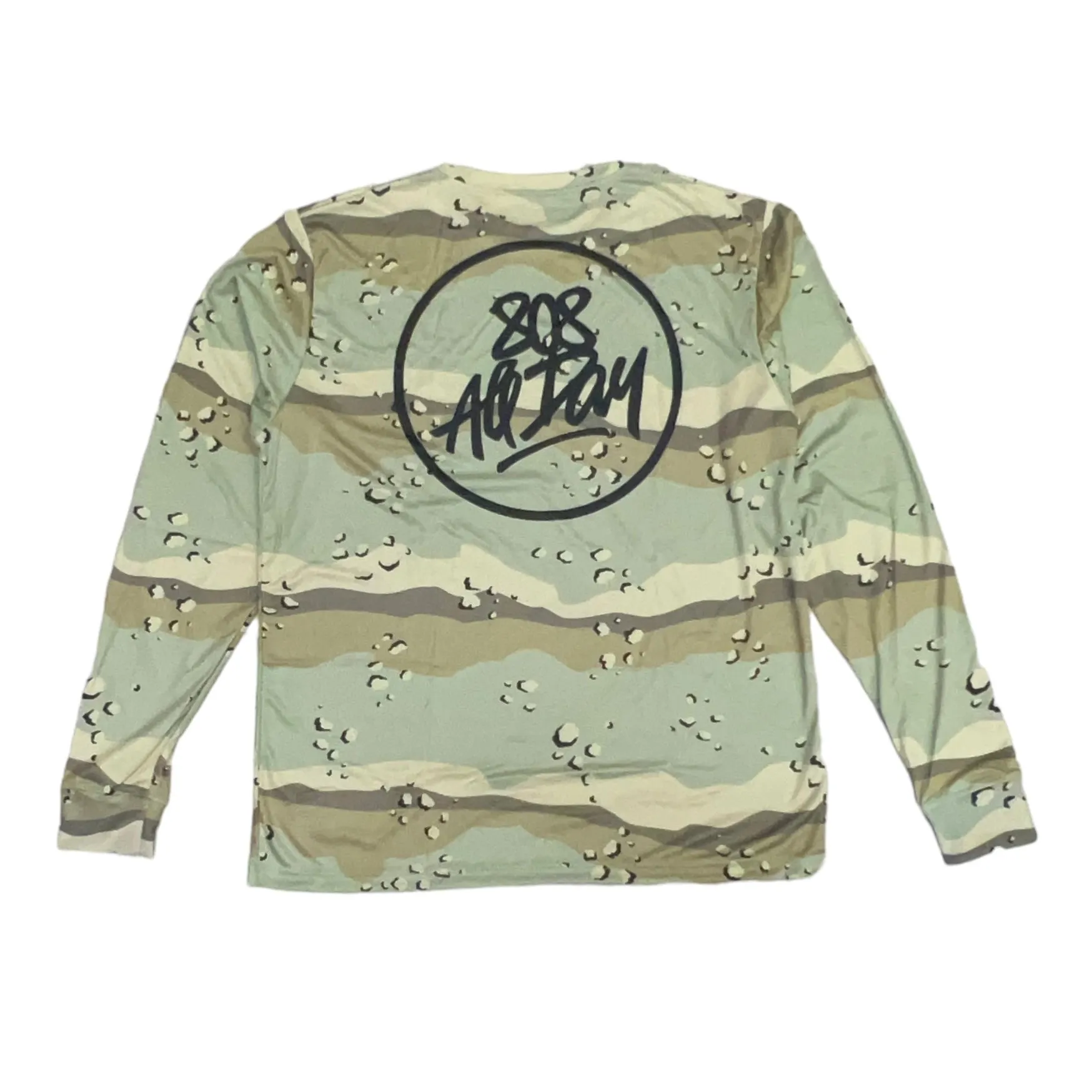 808ALLDAY Desert Camo Tag  Dri Fit Performance Long Sleeve