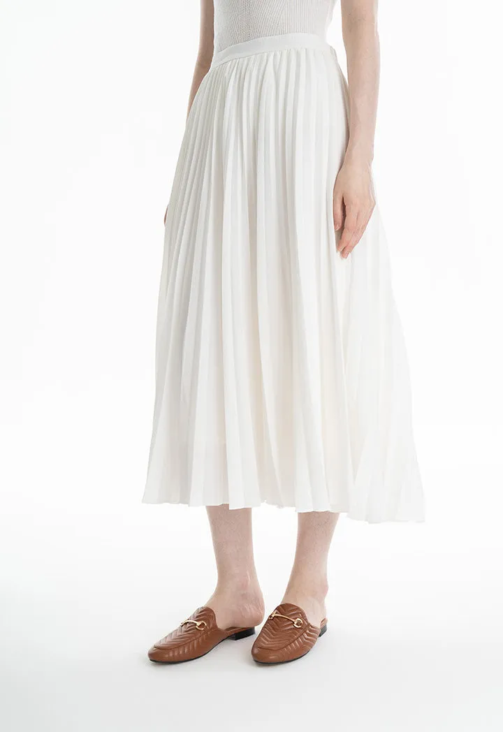 Accordion Pleated Flared Skirt