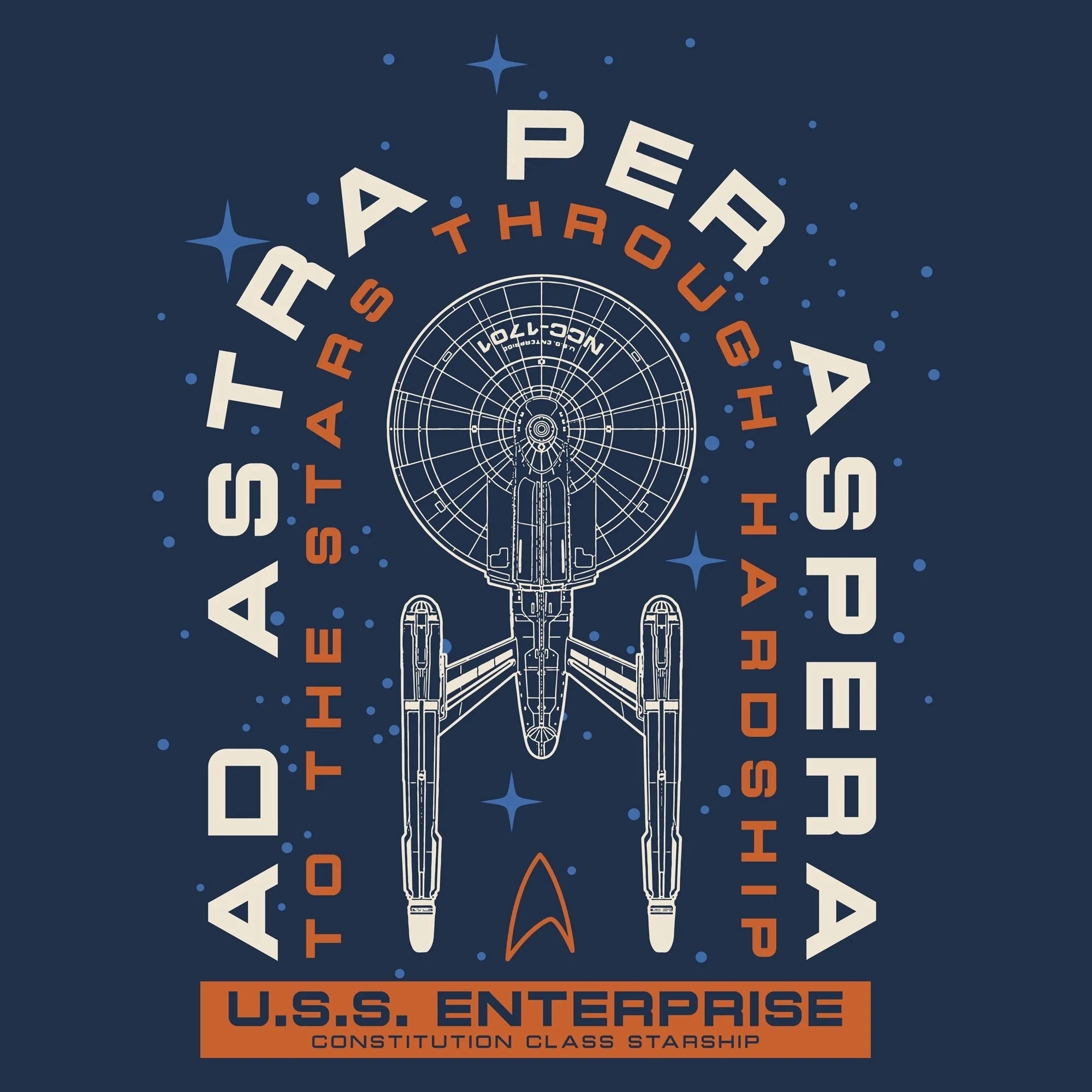 Ad Astra Per Aspera Navy Tee