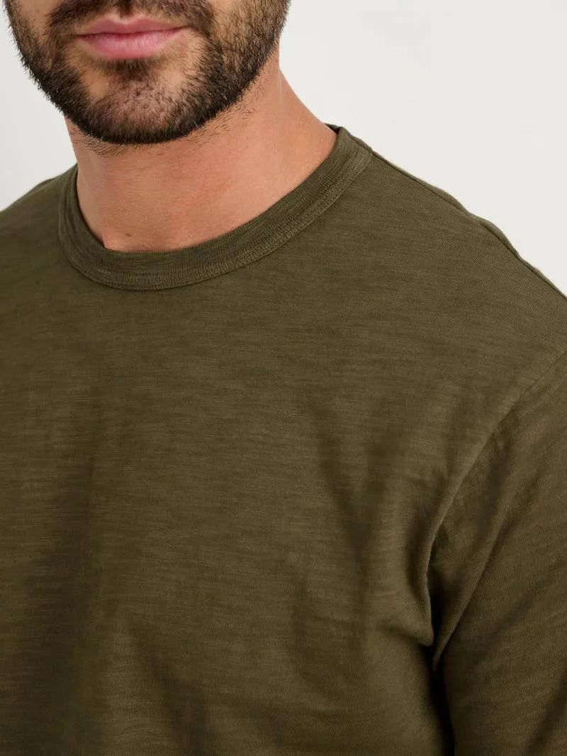 Alex Mill - Standard T-Shirt in Slub Cotton - Faded Deep Olive