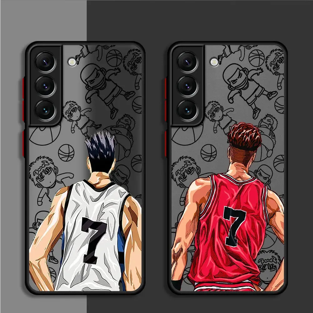 Anime Slam Dunk Matte Cartoon Matte TPU Cover for Samsung Galaxy S10 Lite S23 Ultra S20 FE S21 Plus S10 S22 5G S9 S22Plus S20FE