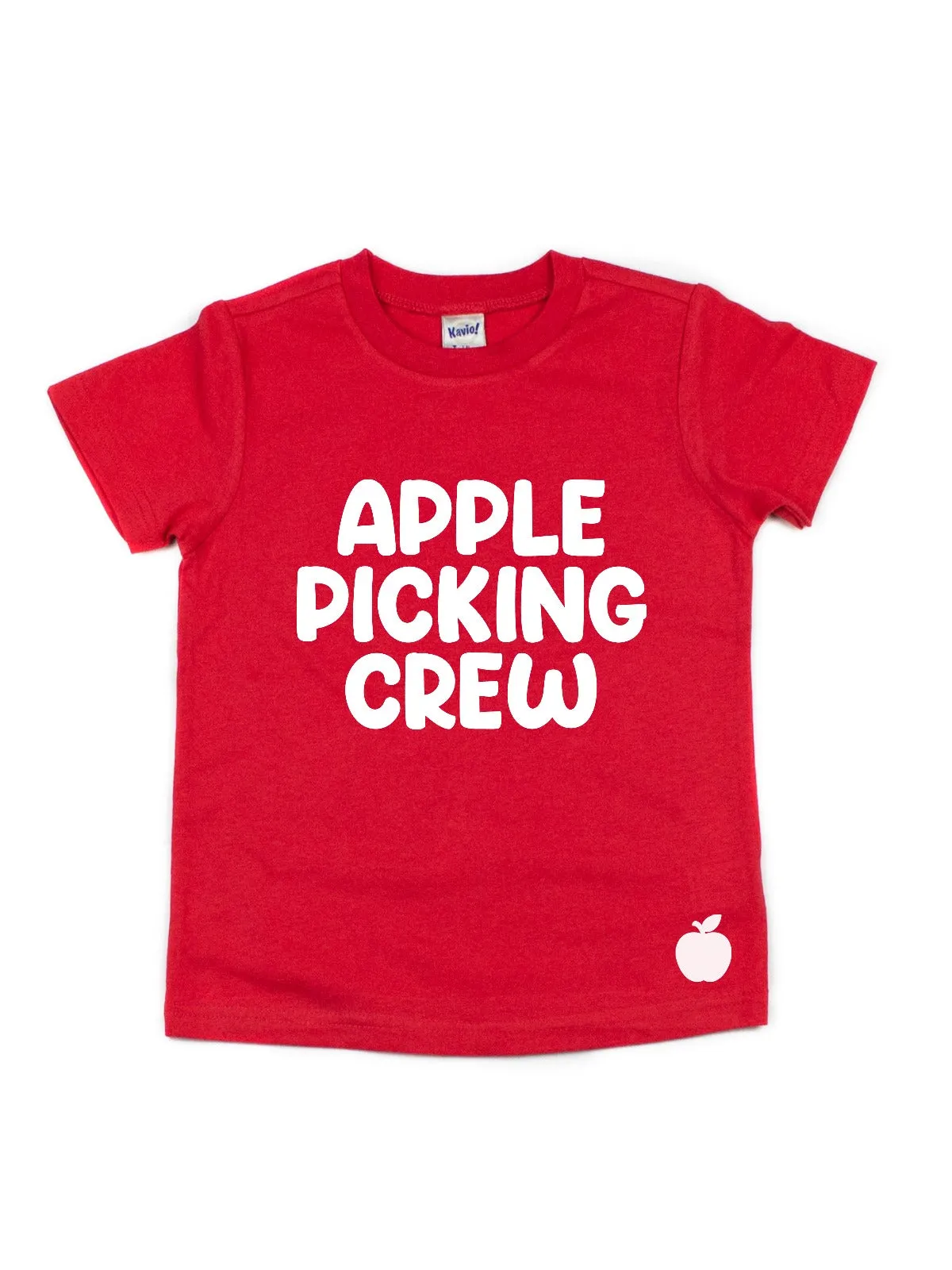 Apple Picking Crew Tees - Red, White, Gray & Green