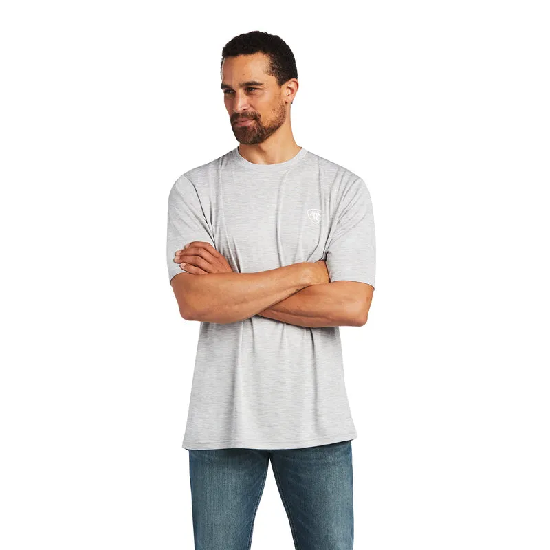 'Ariat' Men's Chargr Vertical Flag Tee - Echo Grey