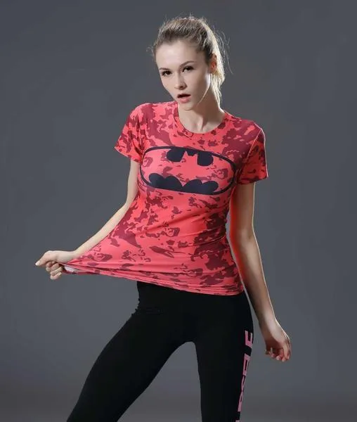 Batman Pink Onyx Women's Short Sleeve Rashguard