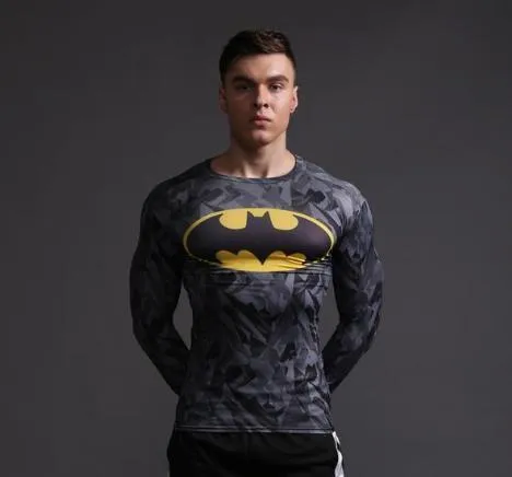 Batman 'Returns' Camouflage Compression Long Sleeve Rash Guard