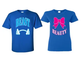 Beast and Beauty Couple Matching Shirts, Design Man and Woman Shirts