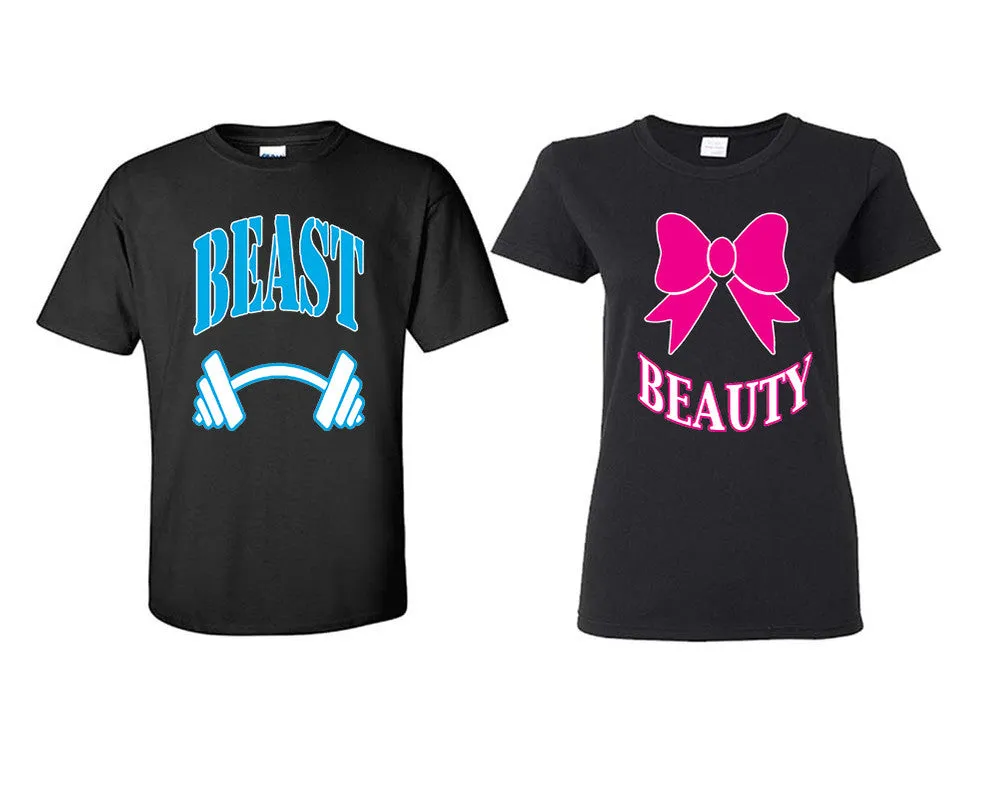 Beast and Beauty Couple Matching Shirts, Design Man and Woman Shirts