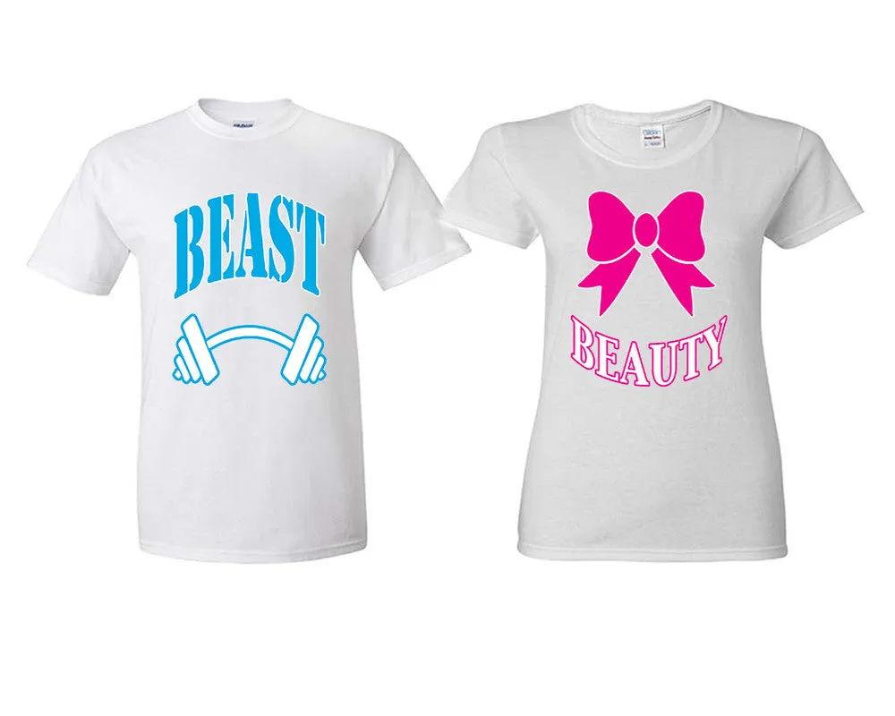 Beast and Beauty Couple Matching Shirts, Design Man and Woman Shirts