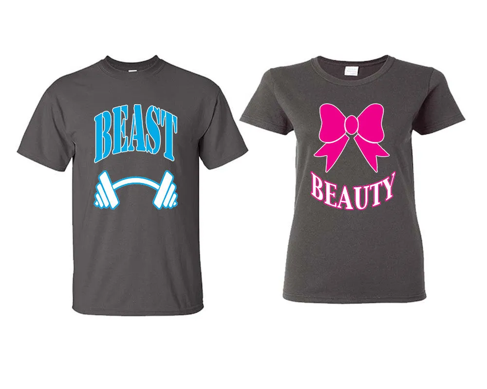 Beast and Beauty Couple Matching Shirts, Design Man and Woman Shirts