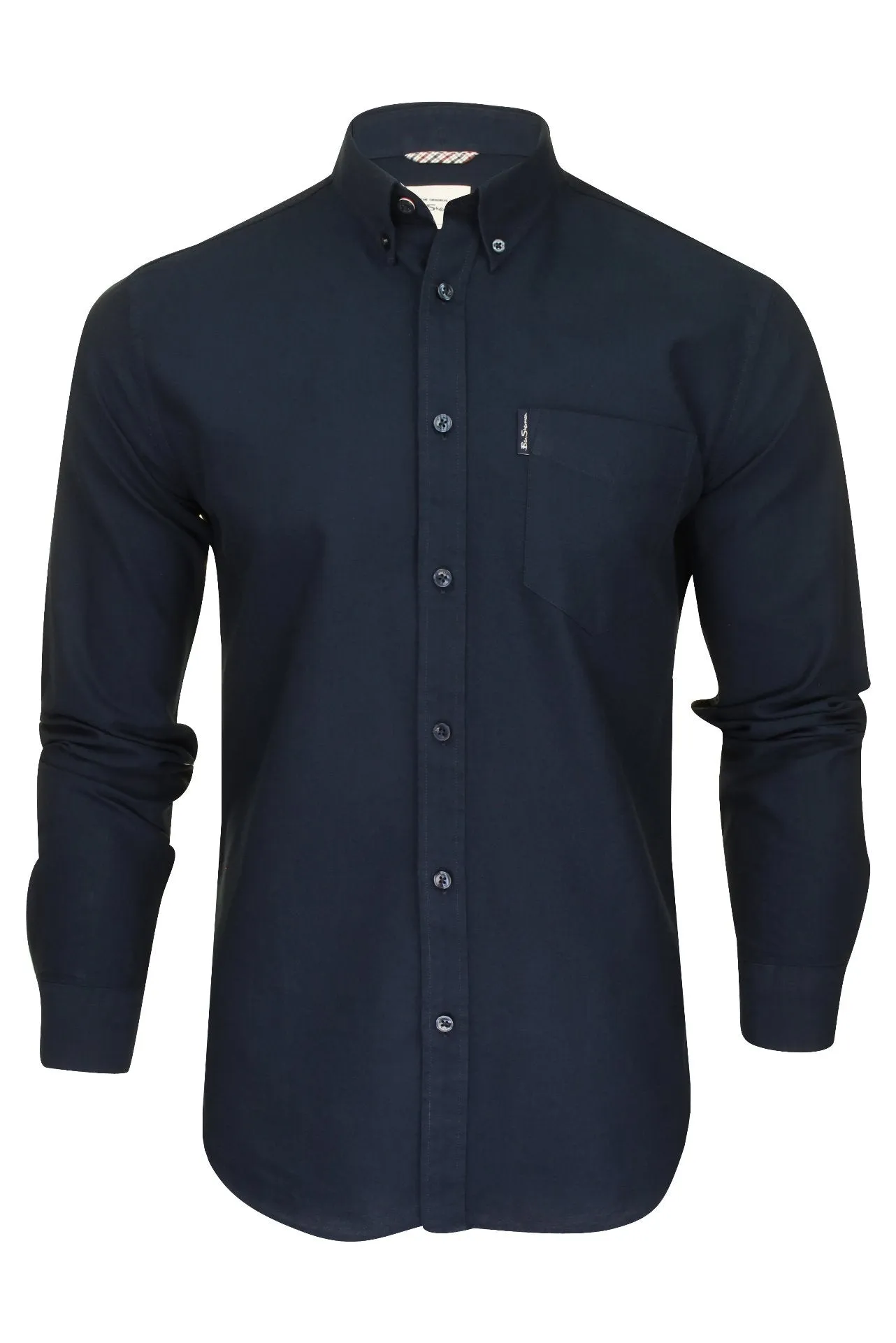 Ben Sherman Men's Button-Down Collar Signature Oxford Shirt, Tab Logo Pocket, Long Sleeved, Regular Fit