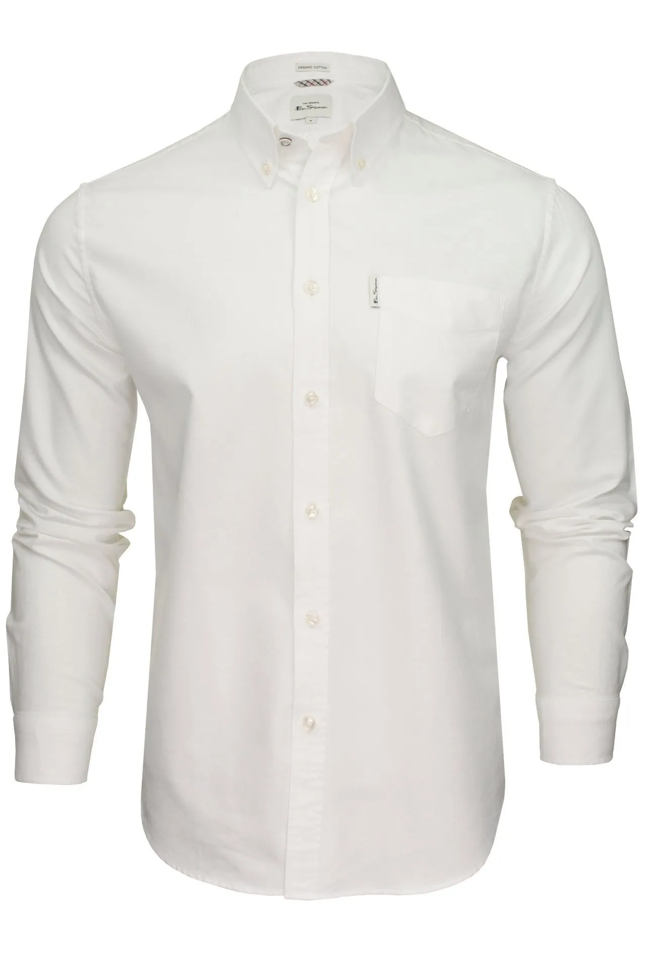 Ben Sherman Men's Button-Down Collar Signature Oxford Shirt, Tab Logo Pocket, Long Sleeved, Regular Fit