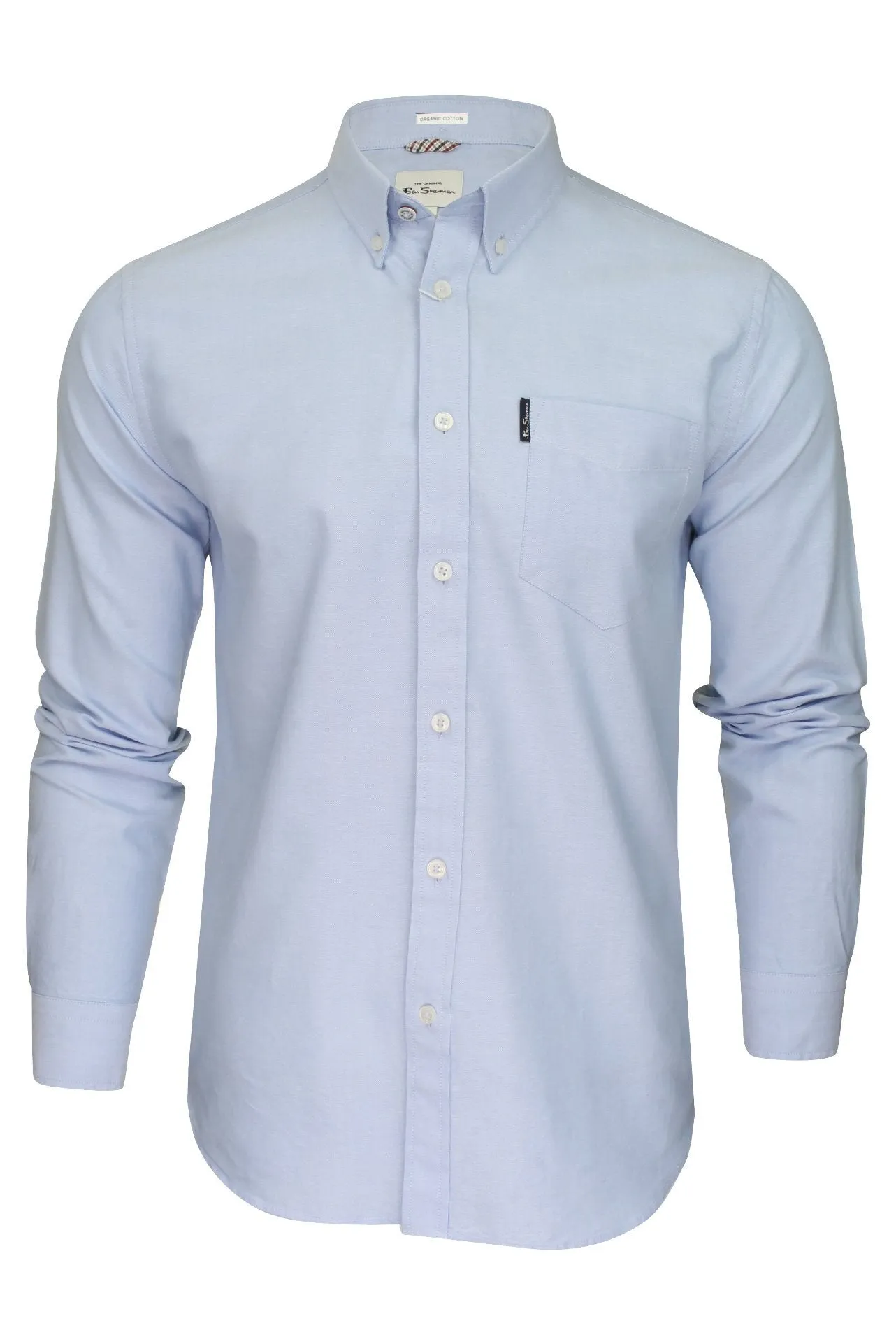 Ben Sherman Men's Button-Down Collar Signature Oxford Shirt, Tab Logo Pocket, Long Sleeved, Regular Fit