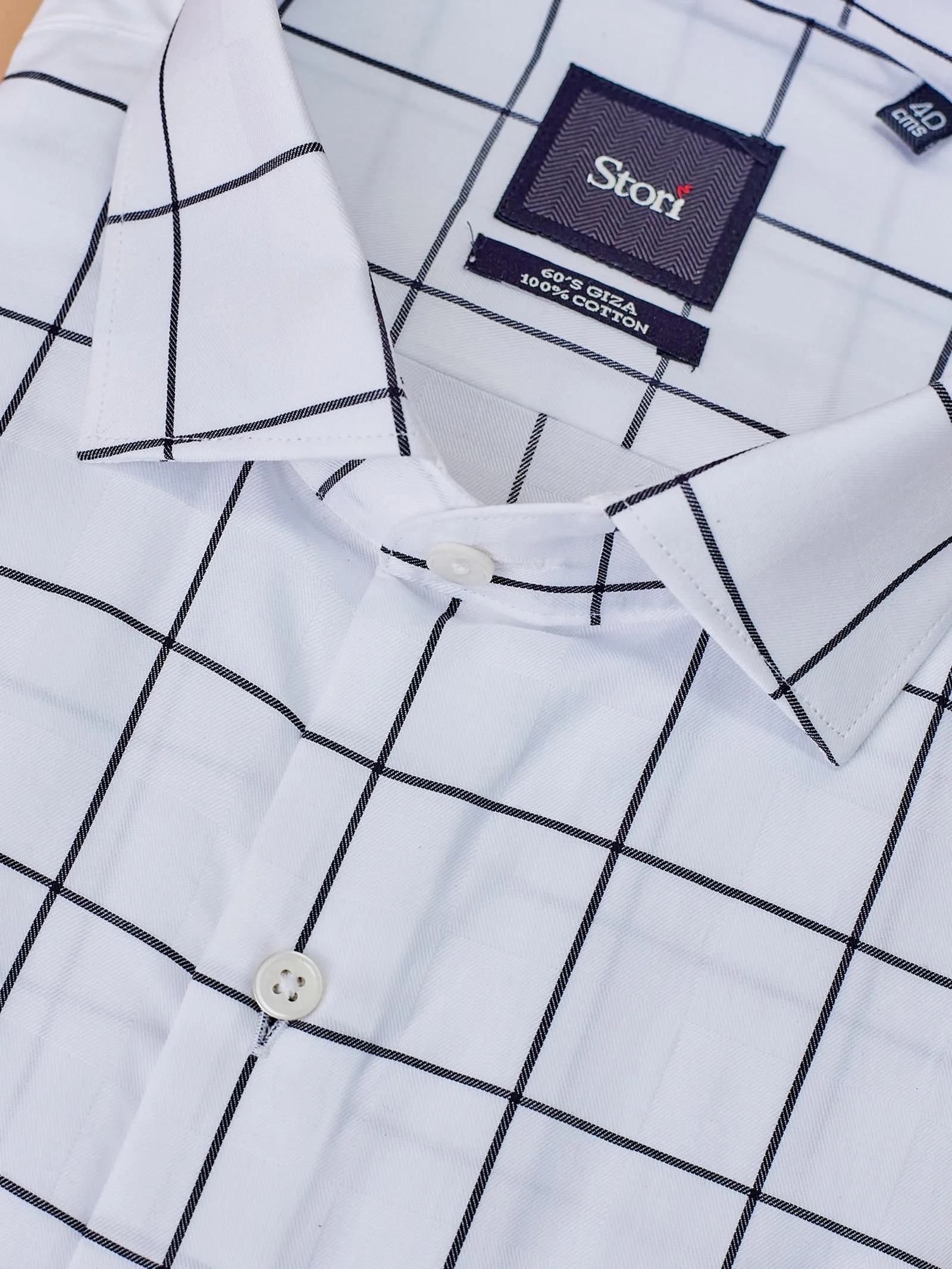 Black Checked Giza Formal Shirt