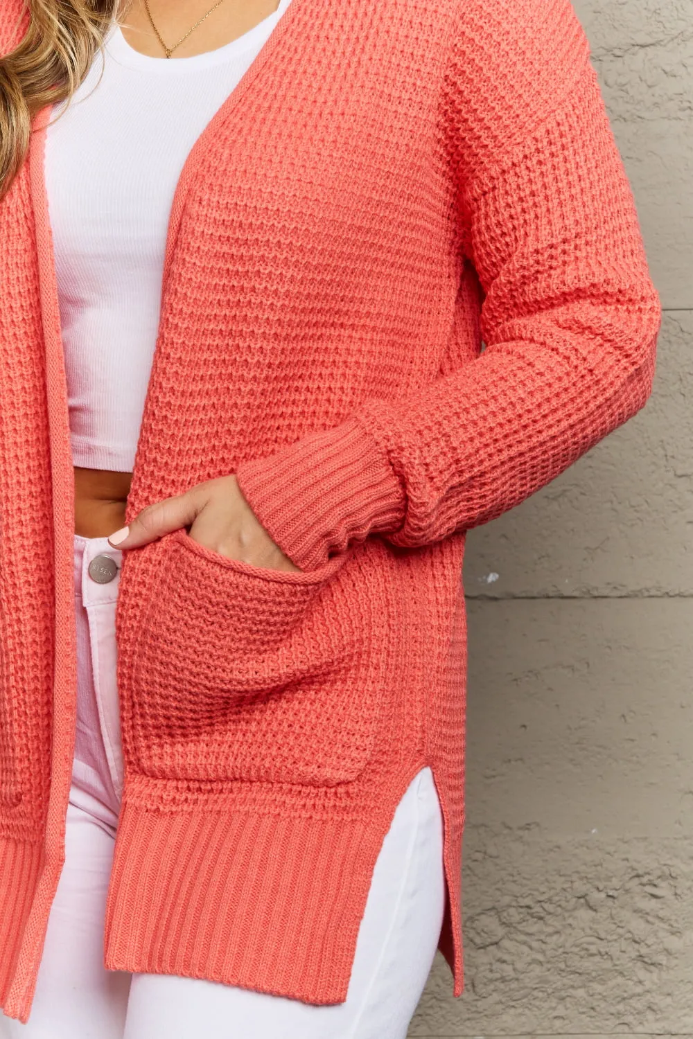 Bright & Cozy Waffle Knit Cardigan