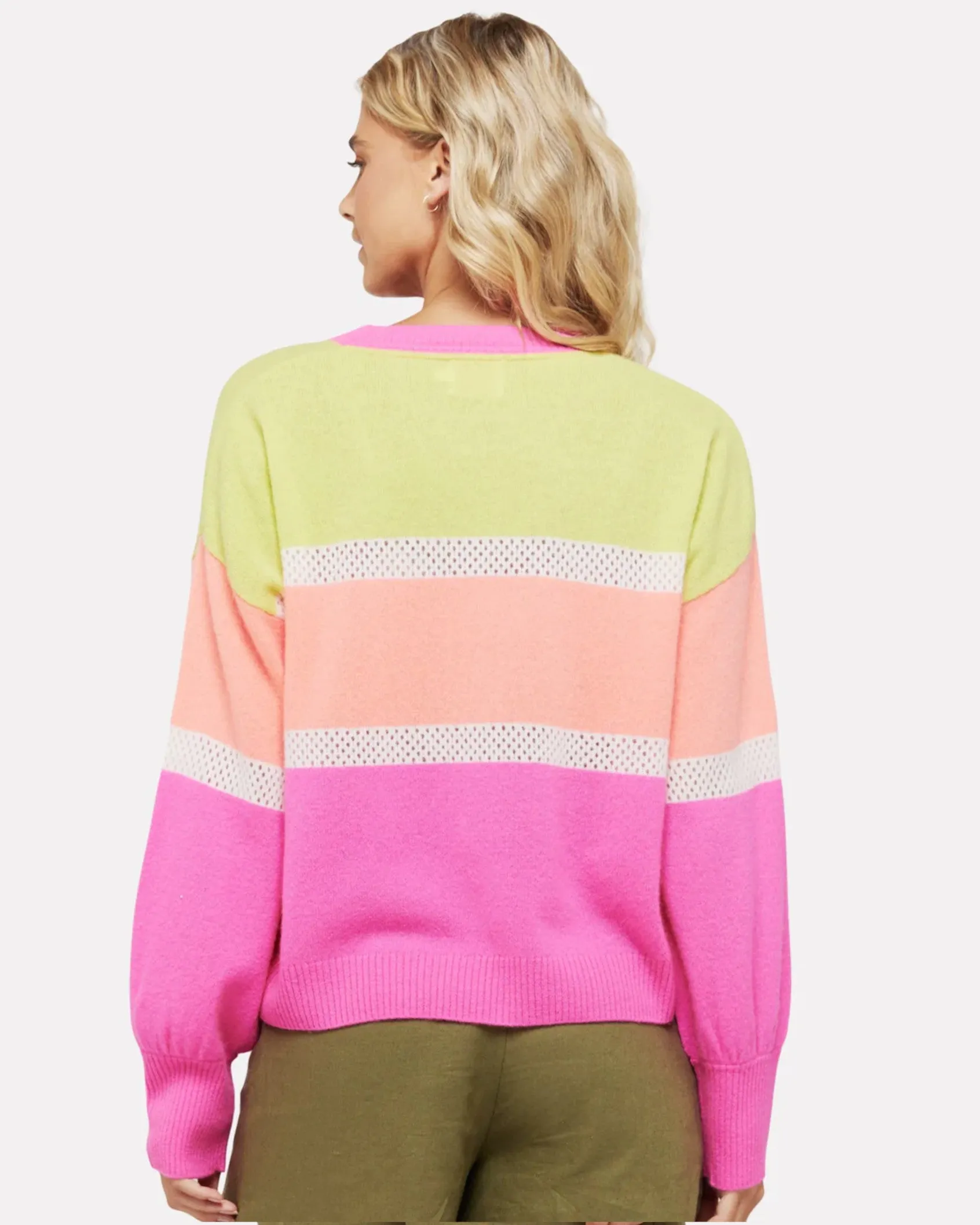 Brodie Acid Lime Stripe Jumper