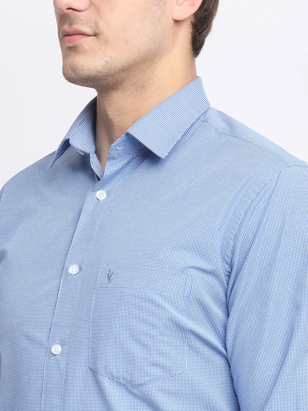 Cantabil Blue Check Shirt