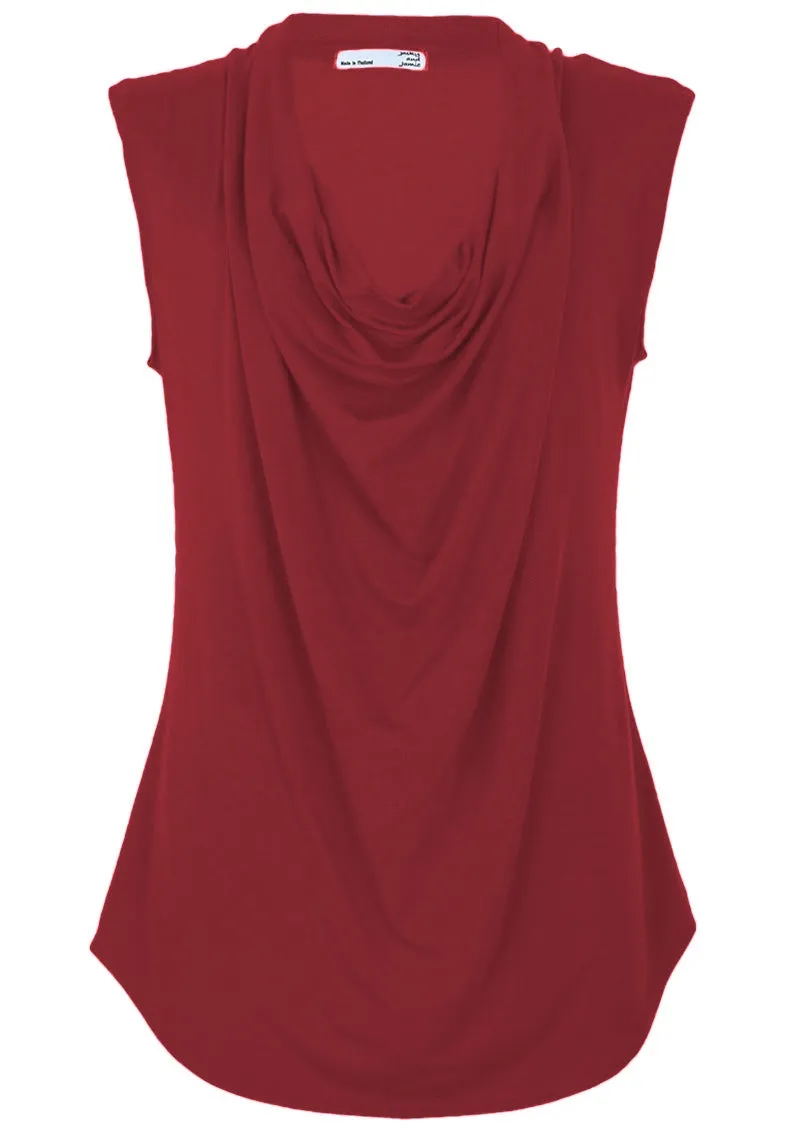 Cowl Neck Top Maroon