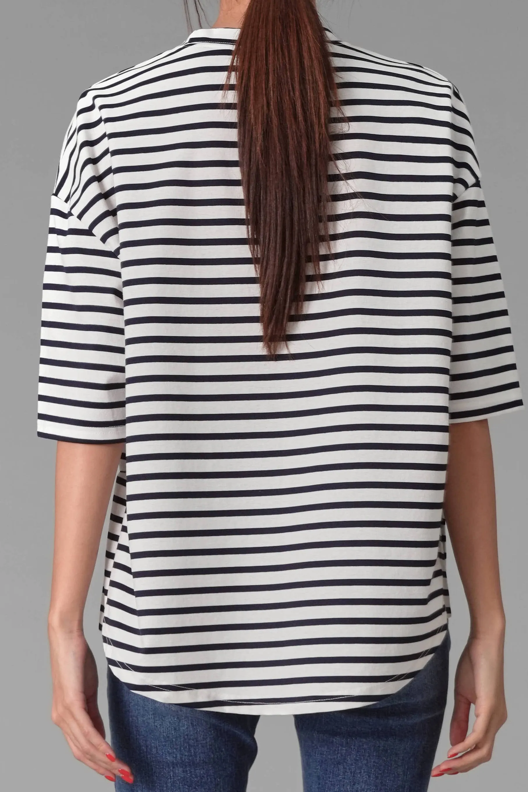 Dolores Stripe T-shirt, Black