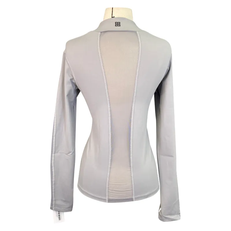 Euphoric Equestrian Soleil Mesh Long Sleeve in Fairy Grey - Women's XL