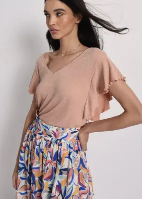 Farrah Flutter Sleeve Top - Final Sale