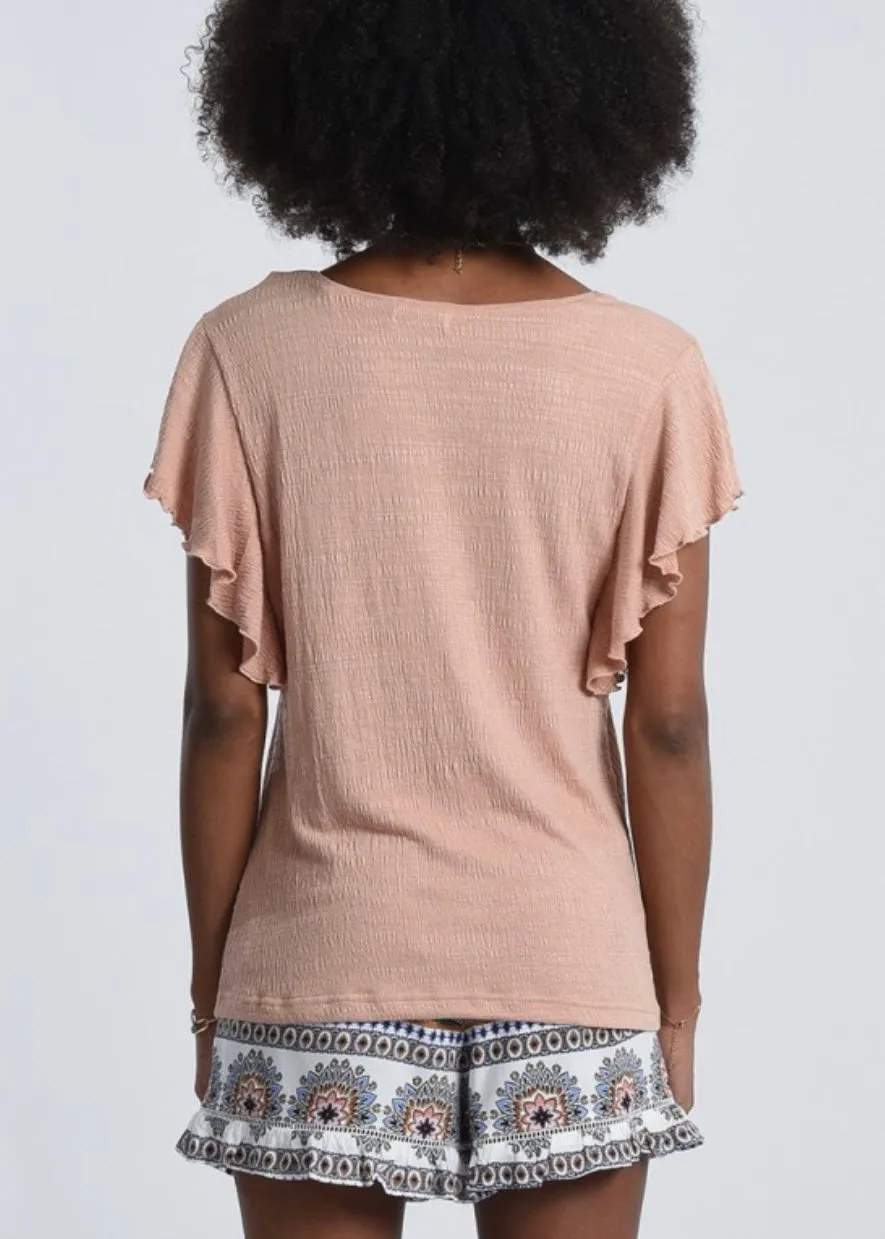 Farrah Flutter Sleeve Top - Final Sale