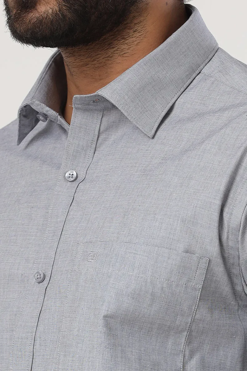 Fila - Charcoal Black Formal Shirts For Men | Ariser