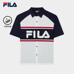 Mens White FILA CORE LIFESTYLE ORIGINALE FRENCH TENNIS CLUB Short-Sleeved Shirt