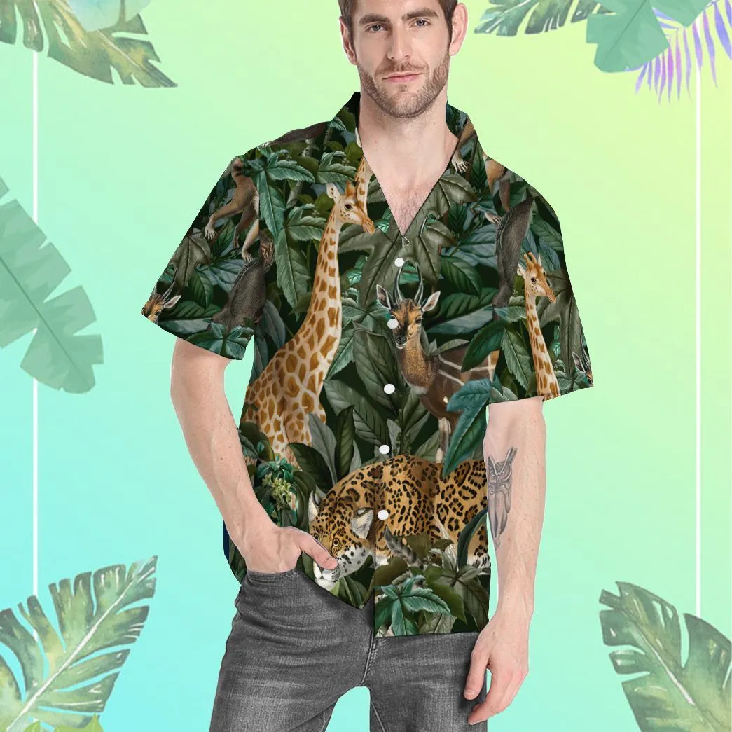 Gearhuman 3D African Wild Animal Hawaii Shirt