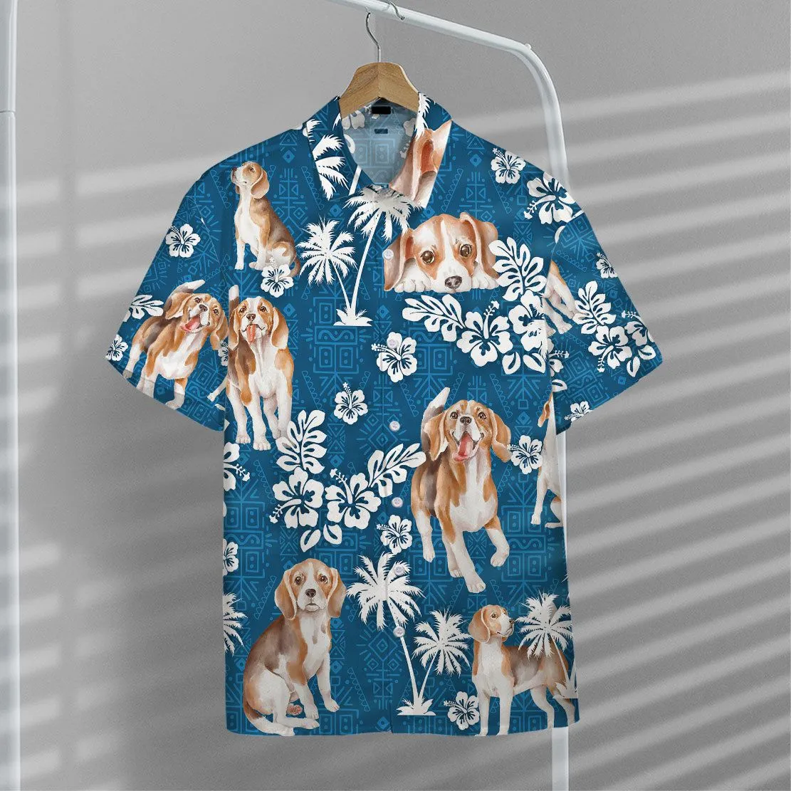 Gearhuman 3D Beagle Dogs Hawaii Shirt