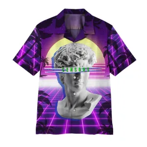 Gearhuman 3D David Head Vaporwave Hawaii Shirt