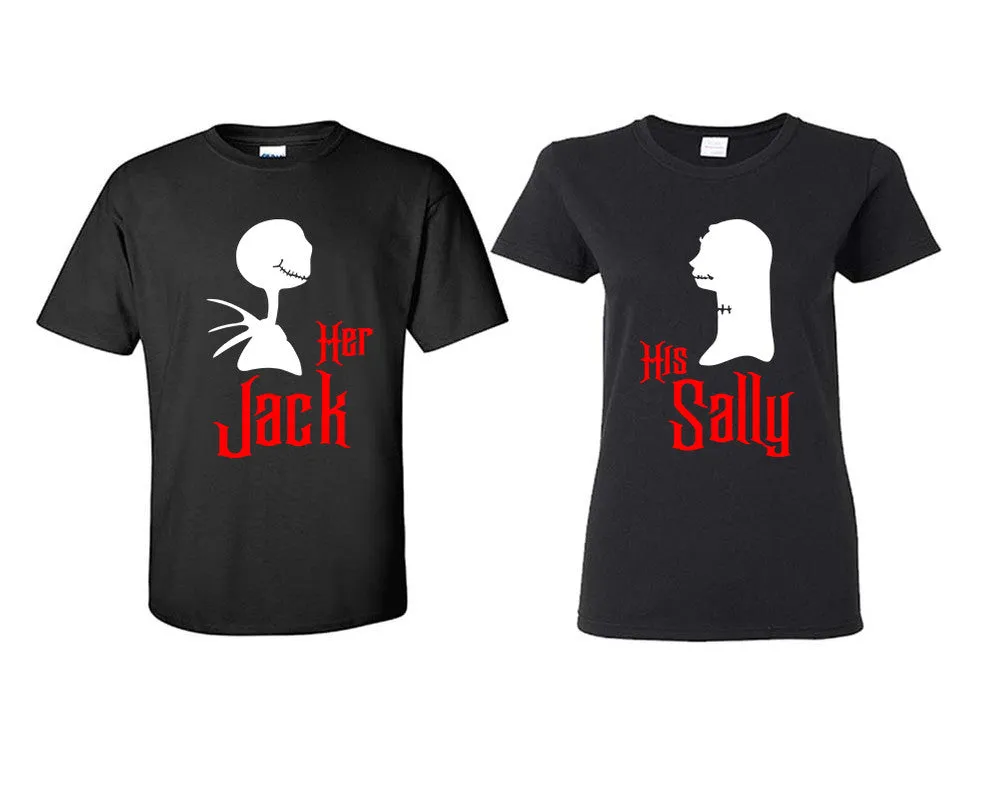 Her Jack and His Sally Couple Matching Shirts, Design Man and Woman Shirts