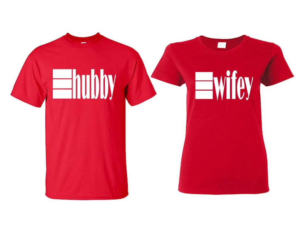 Hubby Wifey Couple Matching T Shirts