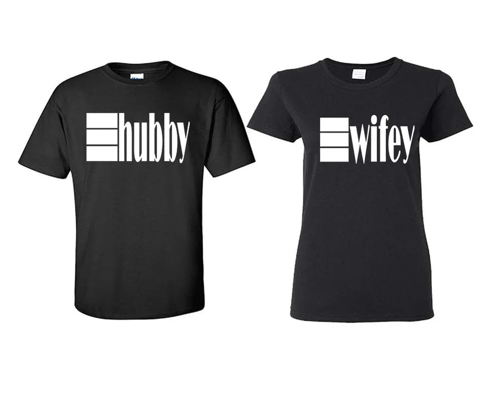 Hubby Wifey Couple Matching T Shirts