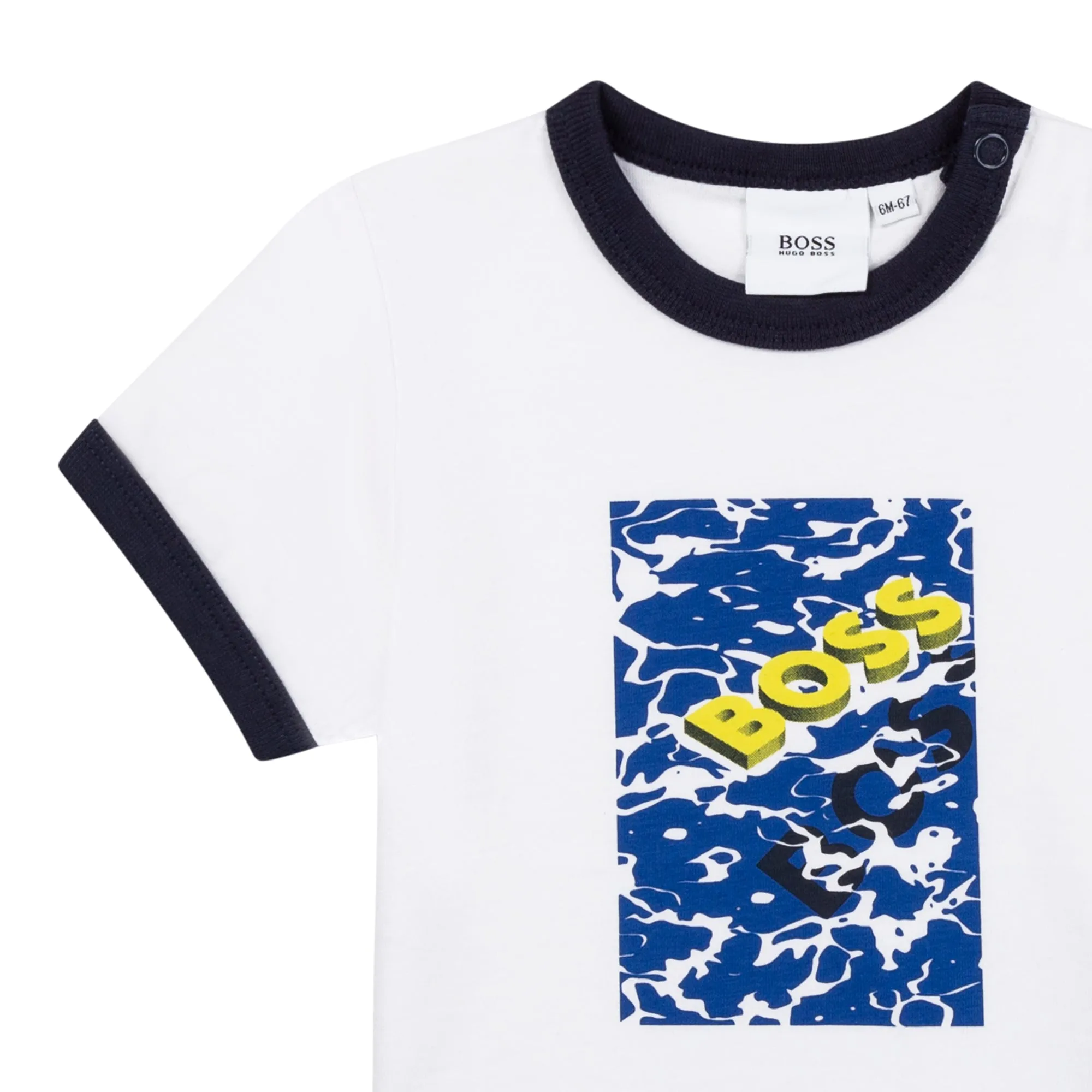 Hugo Boss Toddler T-Shirt w/ Illustration_ White J05913-10B