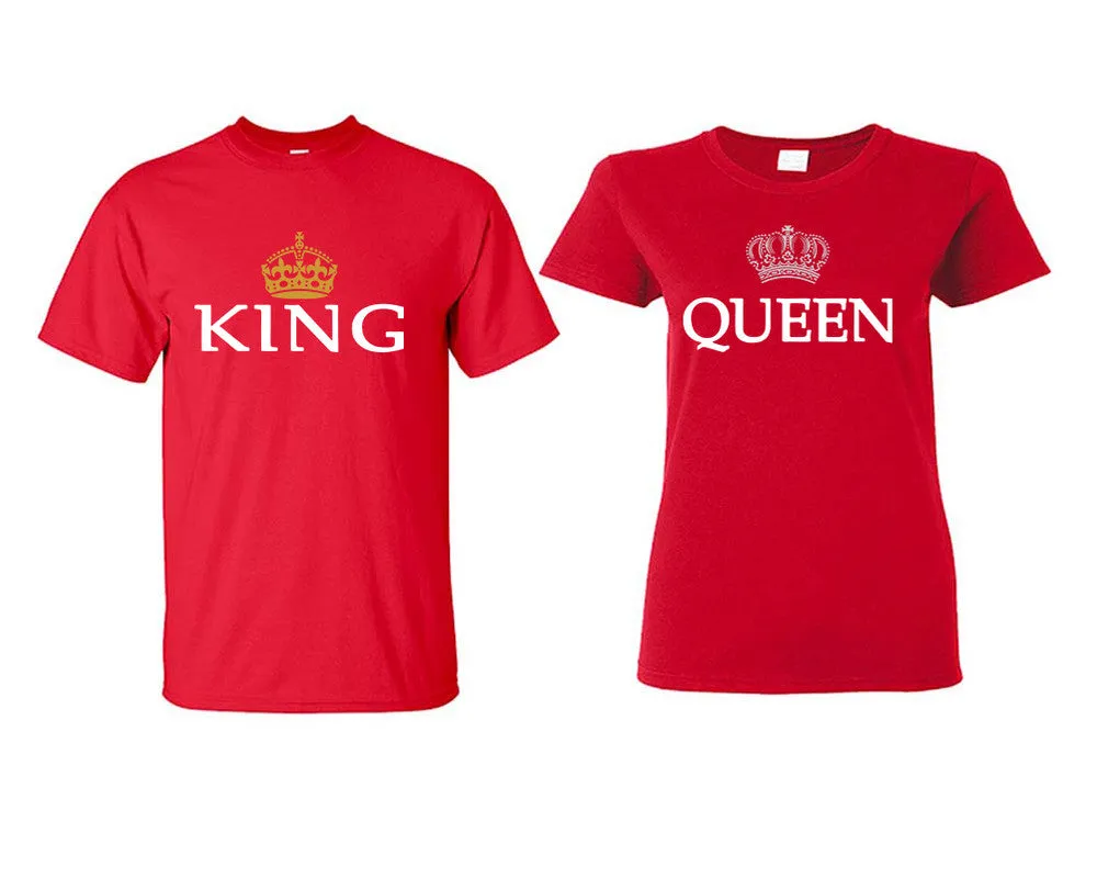 King and Queen Couple Matching Shirts, Design Man and Woman Shirts