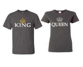 King and Queen Couple Matching Shirts, Design Man and Woman Shirts