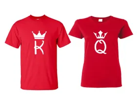 King and Queen Matching Shirts, K and Q Design Man and Woman Shirts