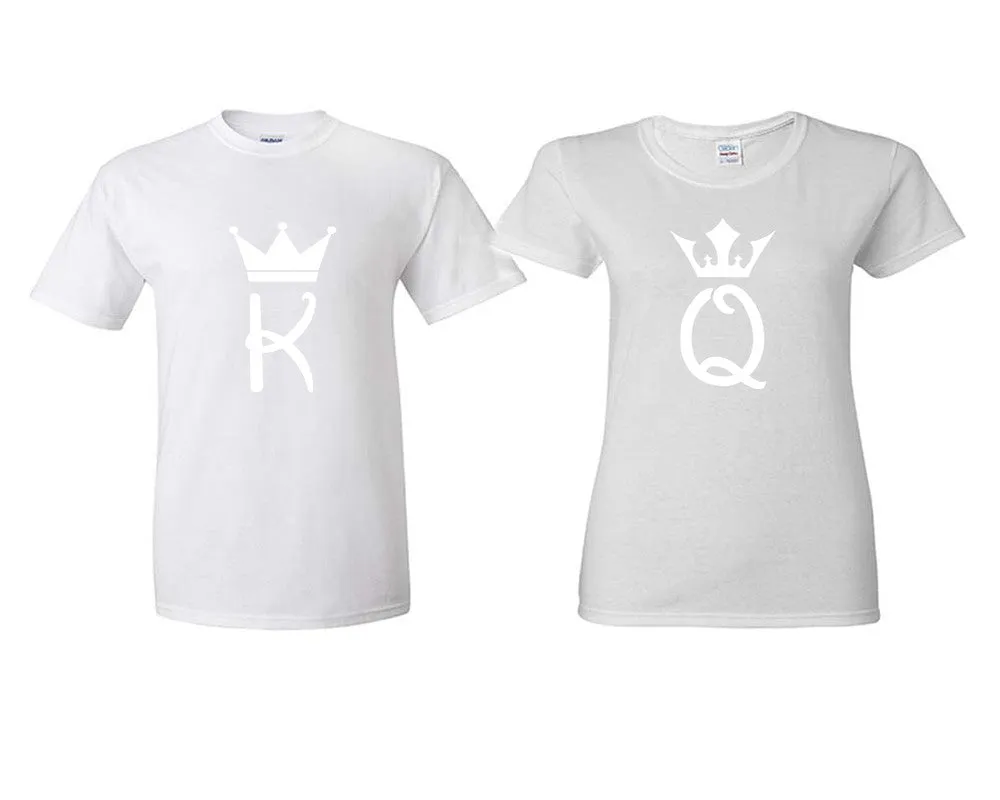 King and Queen Matching Shirts, K and Q Design Man and Woman Shirts