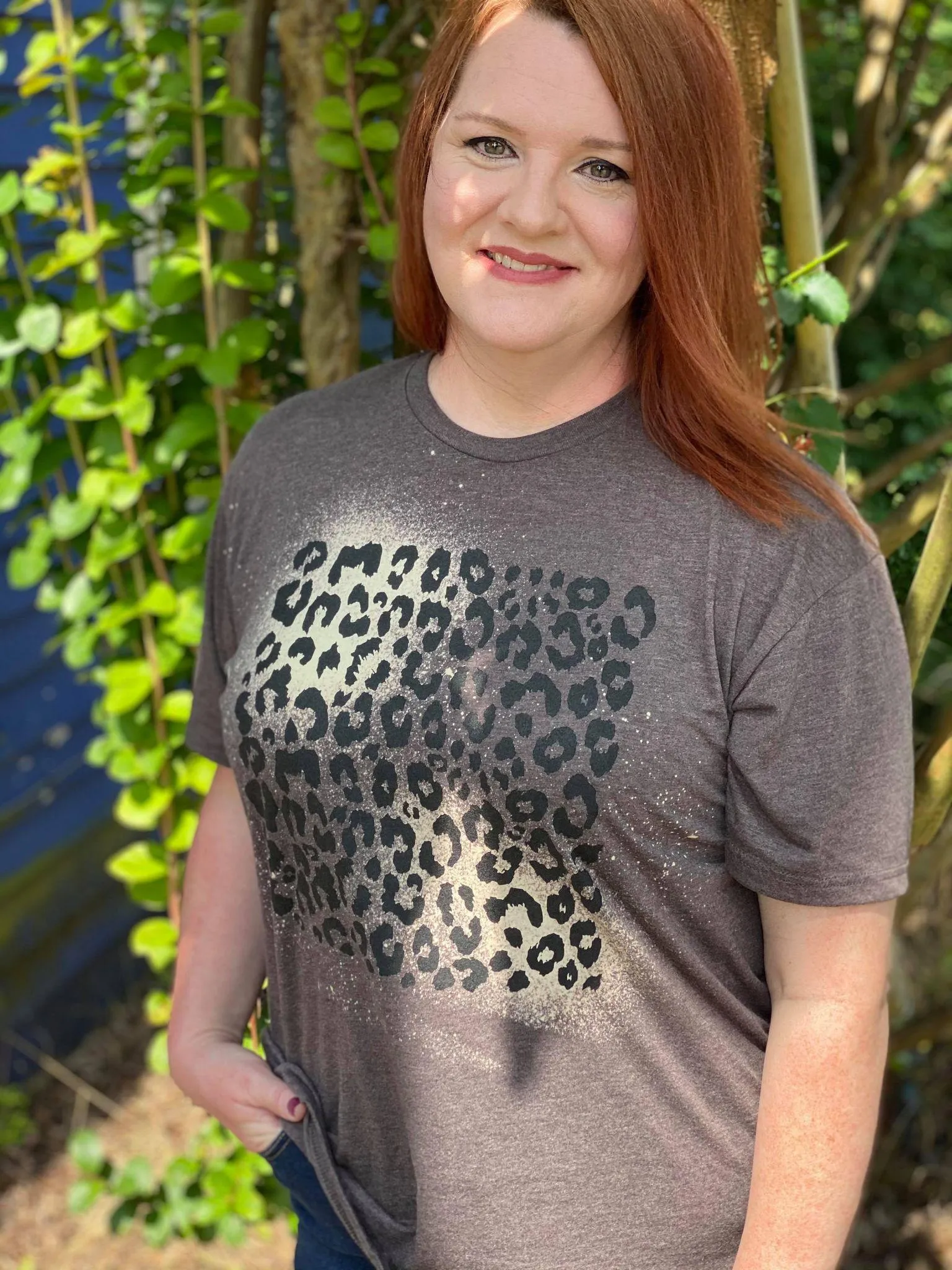 Leopard Print Bleached Tshirt