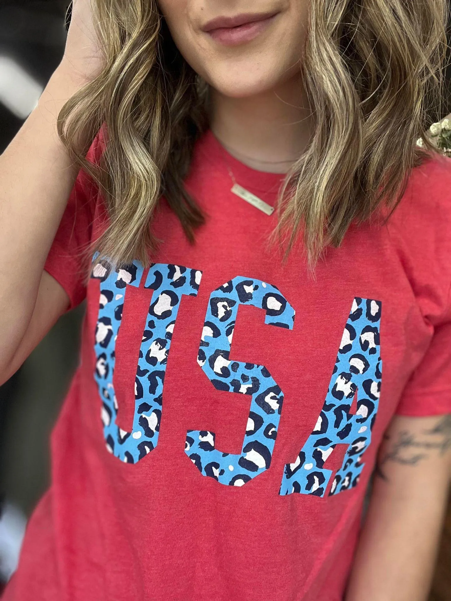 Leopard USA Tee