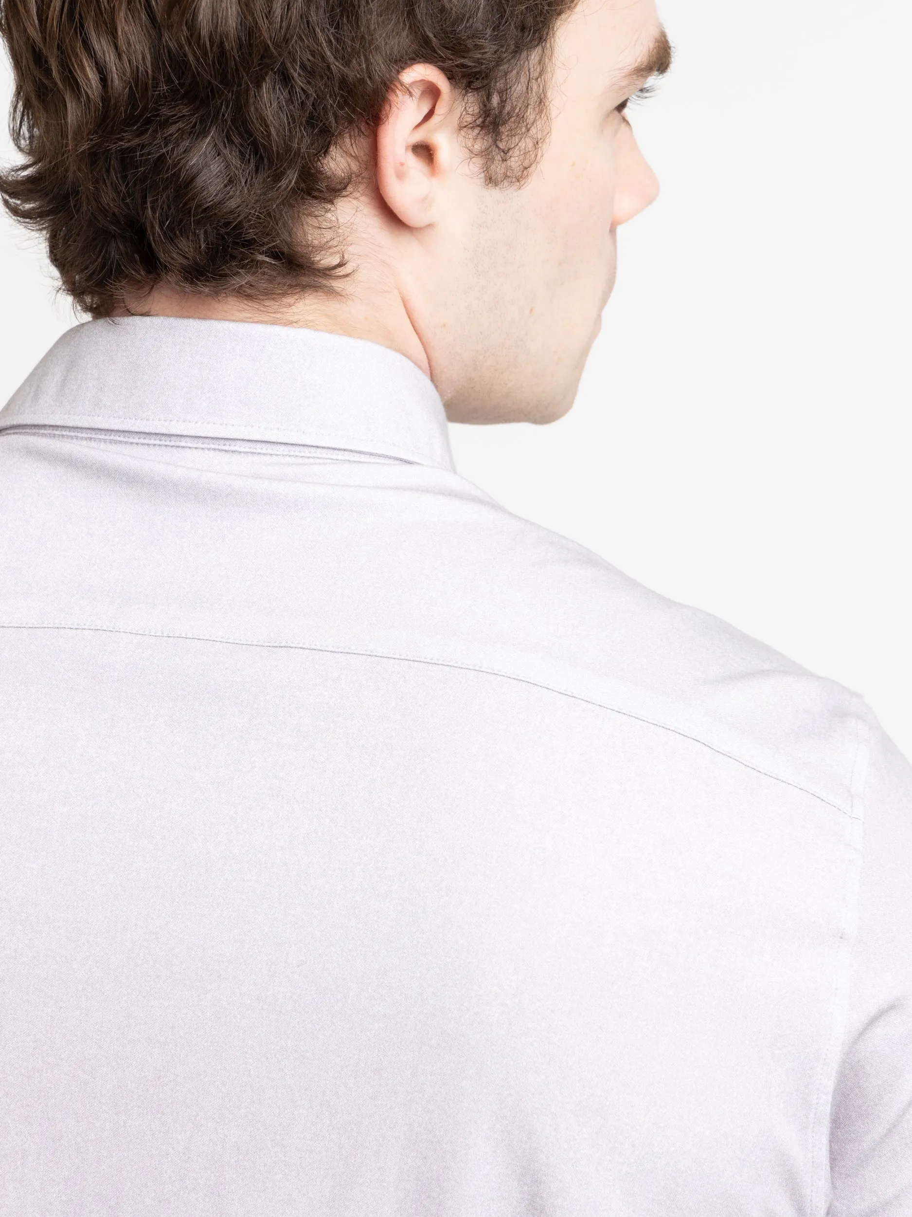 Light Grey 4-Flex Stretch Cotton Shirt