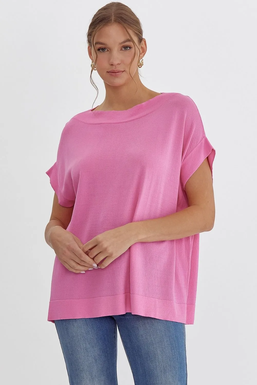 Melina Dolman Sleeve Top (Pink)