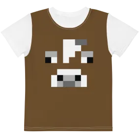 Minecraft Cow Kids Short Sleeve T-Shirt