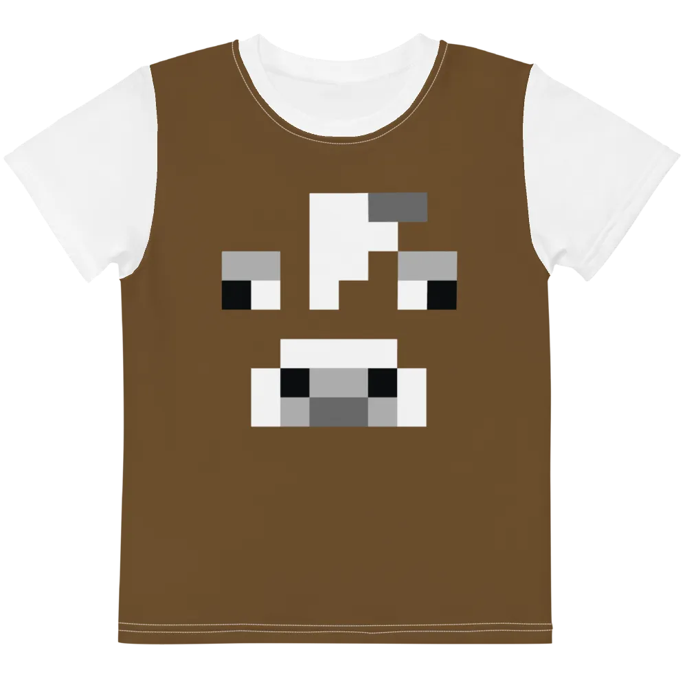 Minecraft Cow Kids Short Sleeve T-Shirt