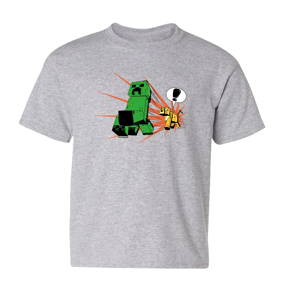 Minecraft Creeper Zoom Kids Short Sleeve T-Shirt