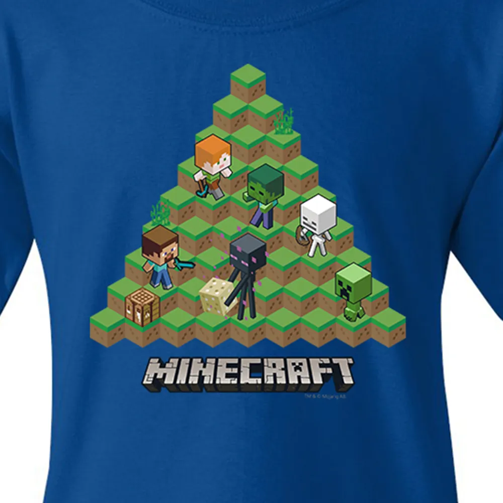 Minecraft Group Pyramid Kids Short Sleeve T-Shirt