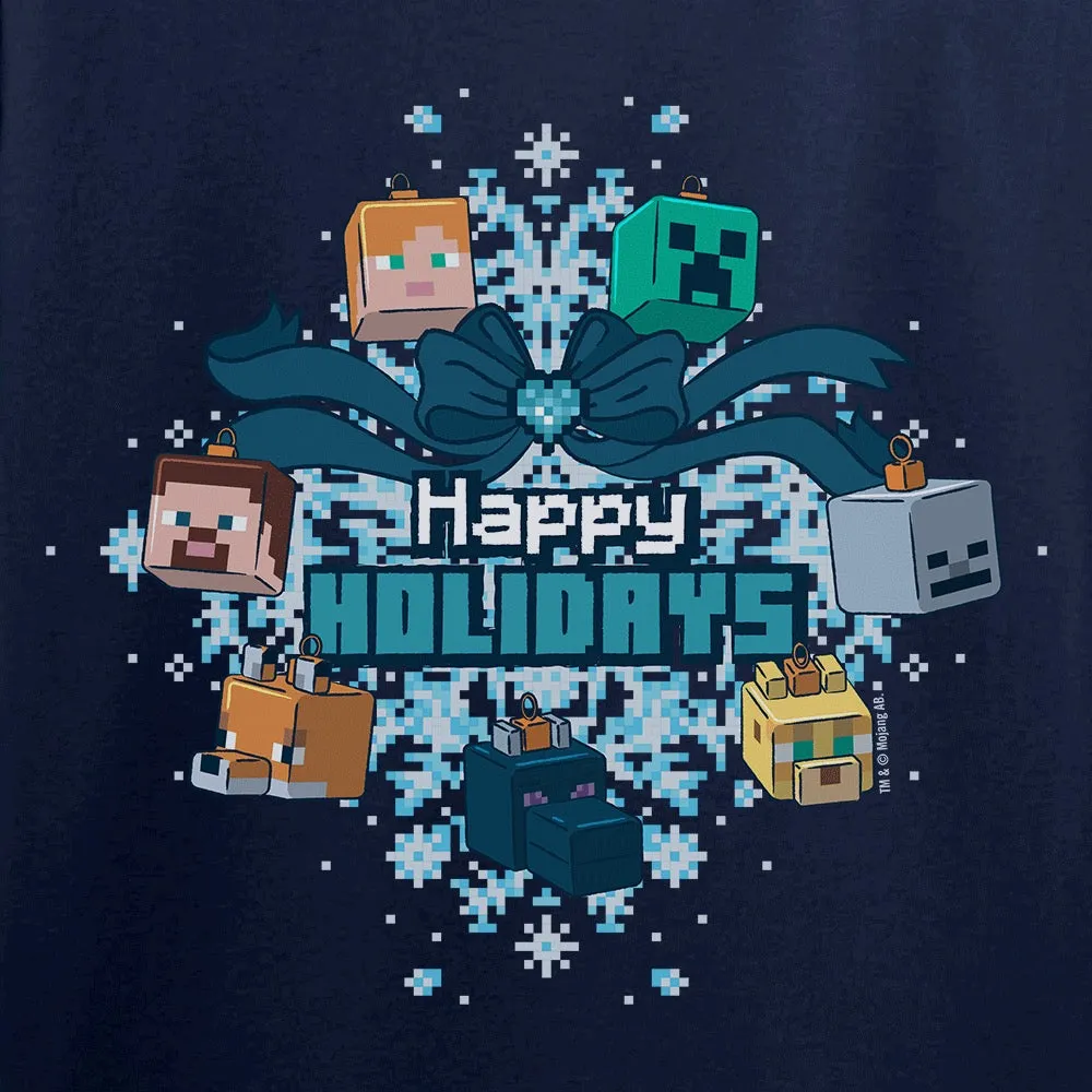 Minecraft Happy Holidays Kids Short Sleeve T-Shirt