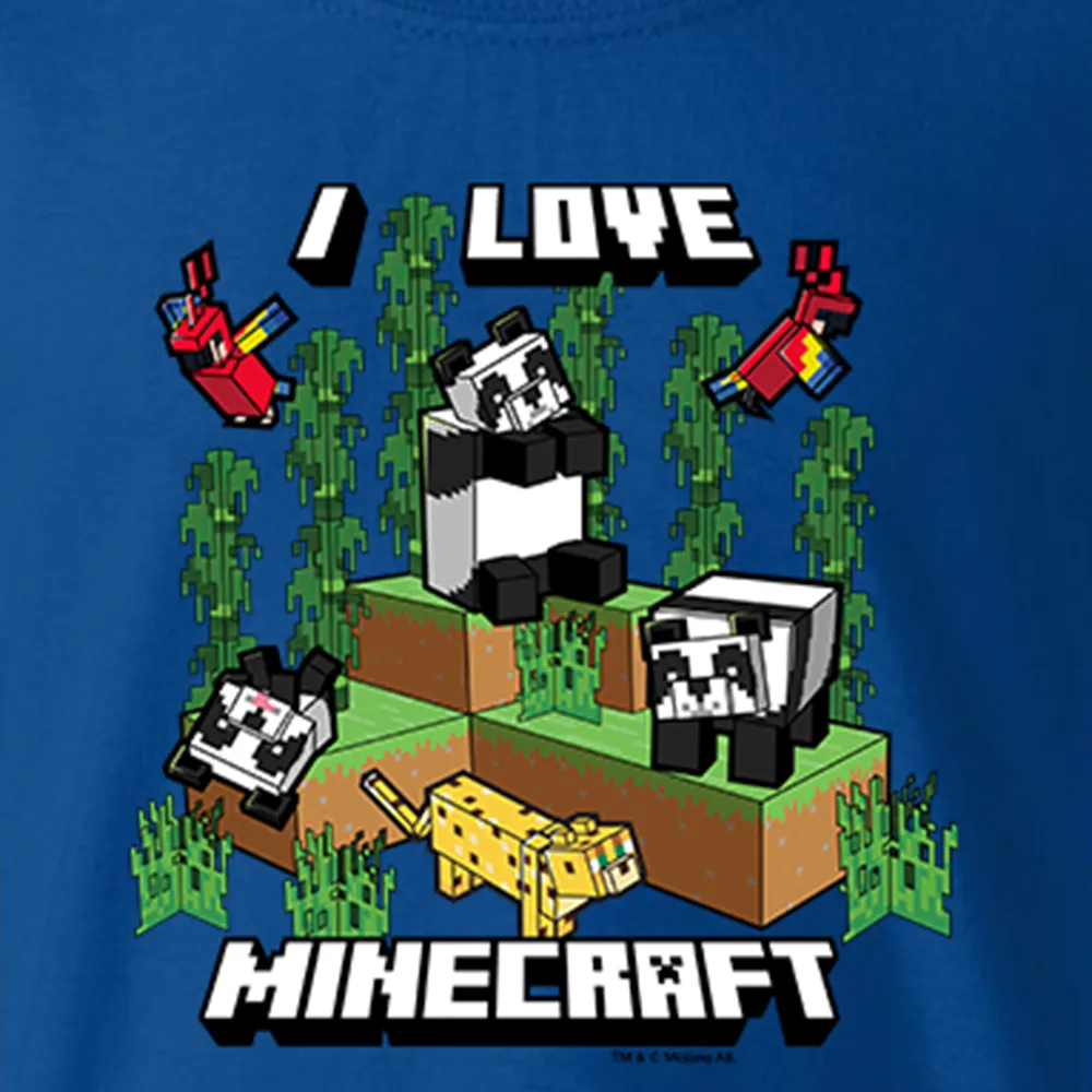 Minecraft I Love Minecraft Kids Short Sleeve T-Shirt