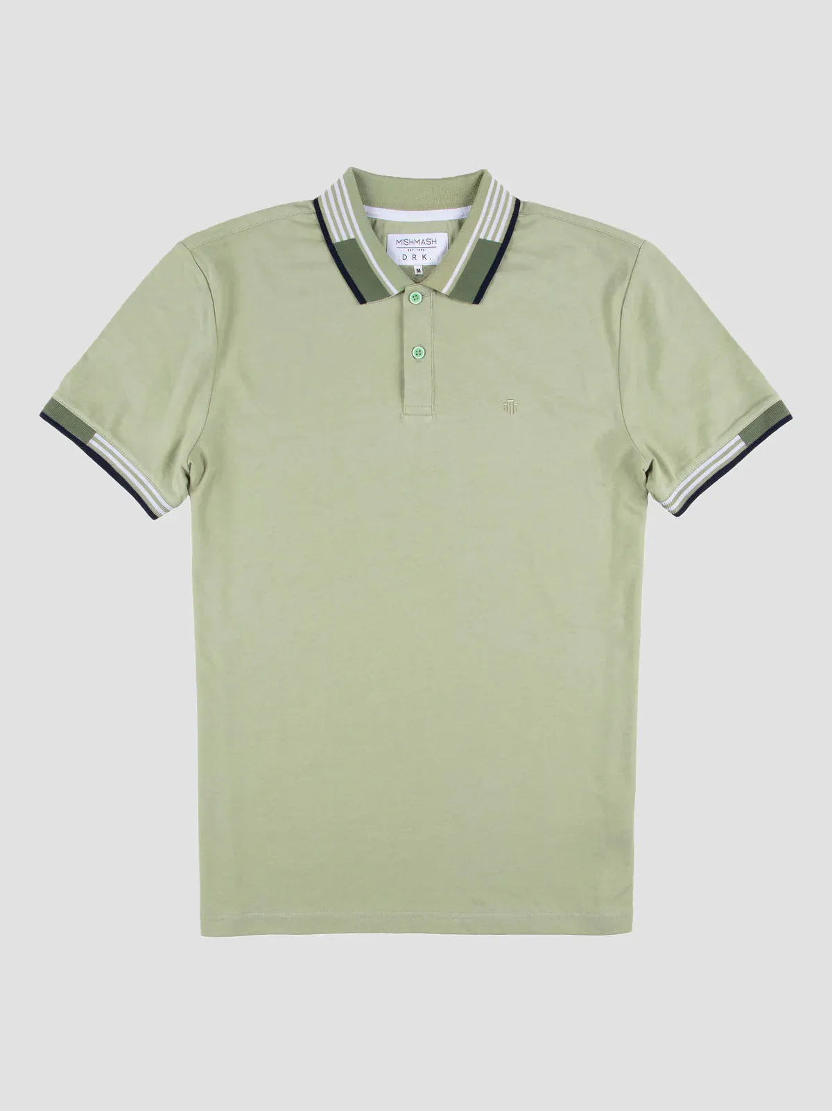 Mish Mash REGULAR FIT OSLO PALE GREEN COTTON JERSEY POLO